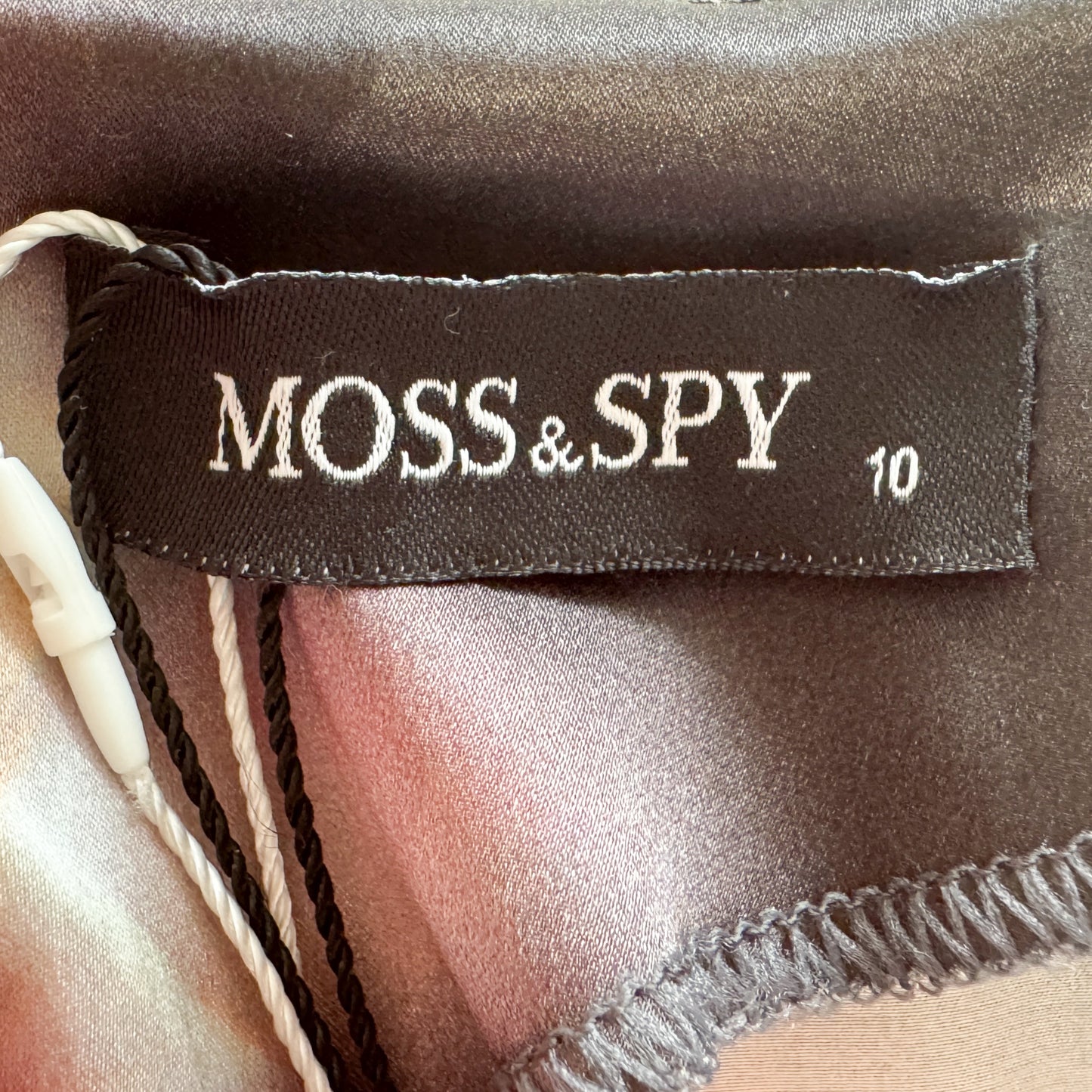 Moss & Spy Red Black Silk Harlow Dress AU10