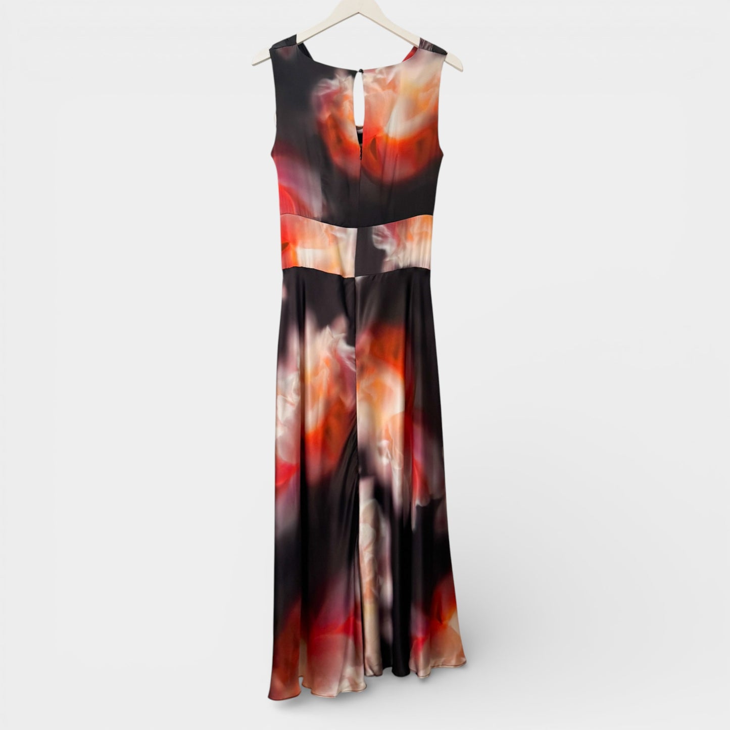 Moss & Spy Red Black Silk Harlow Dress AU10