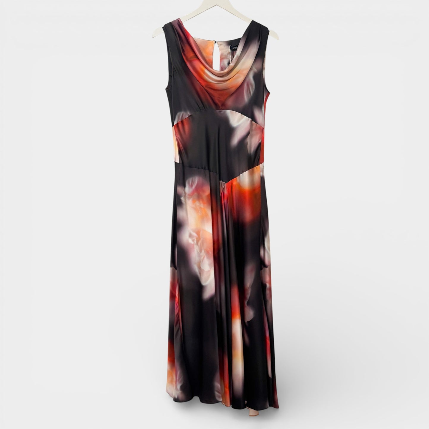 Moss & Spy Red Black Silk Harlow Dress AU10