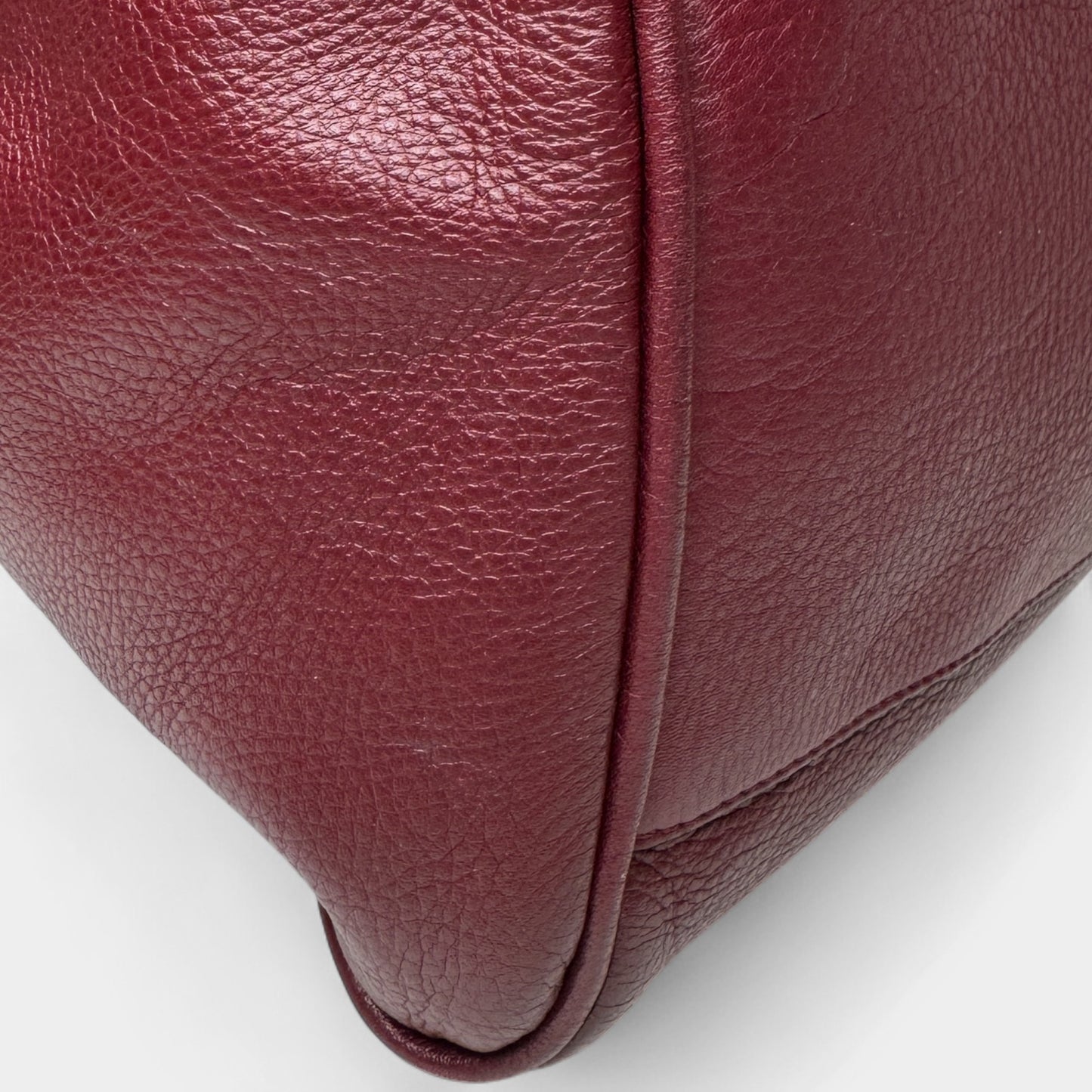 Mulberry Burgundy Leather Tassel Alexa Bag