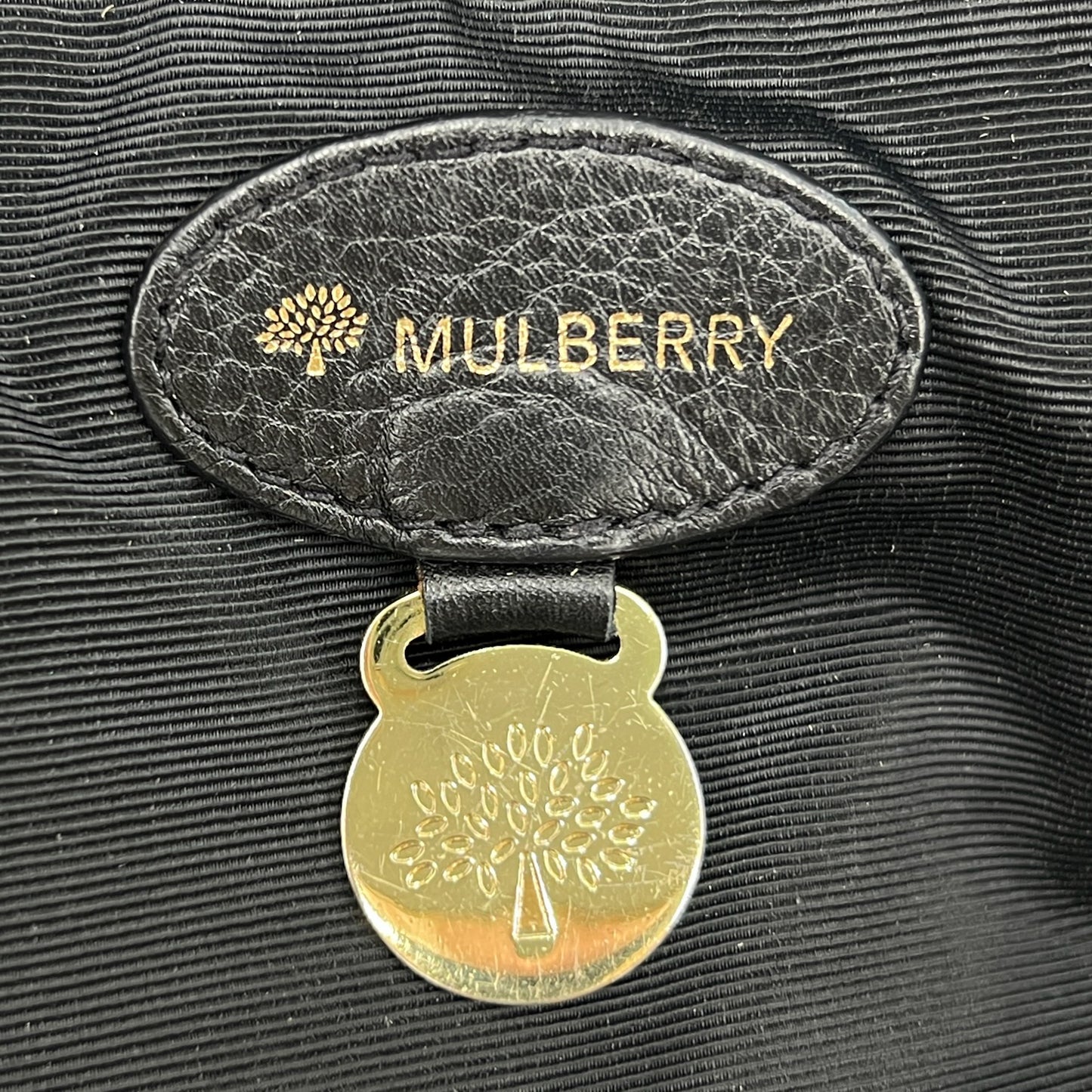 Mulberry Black Leather Daria Drawstring Shoulder Bag