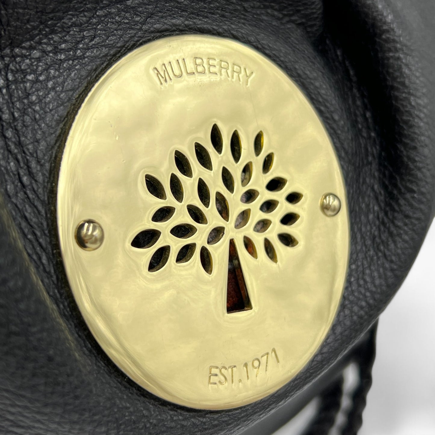 Mulberry Black Leather Daria Drawstring Shoulder Bag