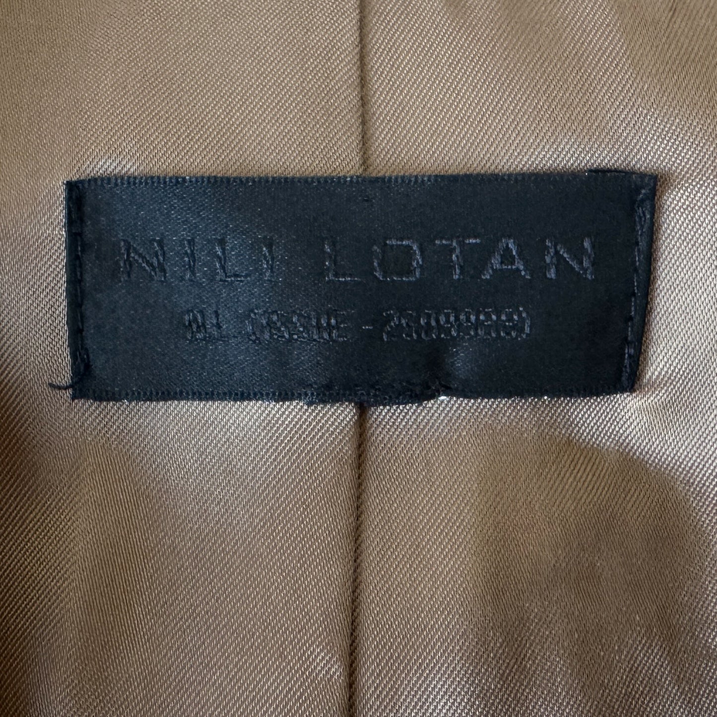 Nili Lotan Tan Brown Raw Edge Topher Trench Coat Small ~ Medium ~ AU8-10-12