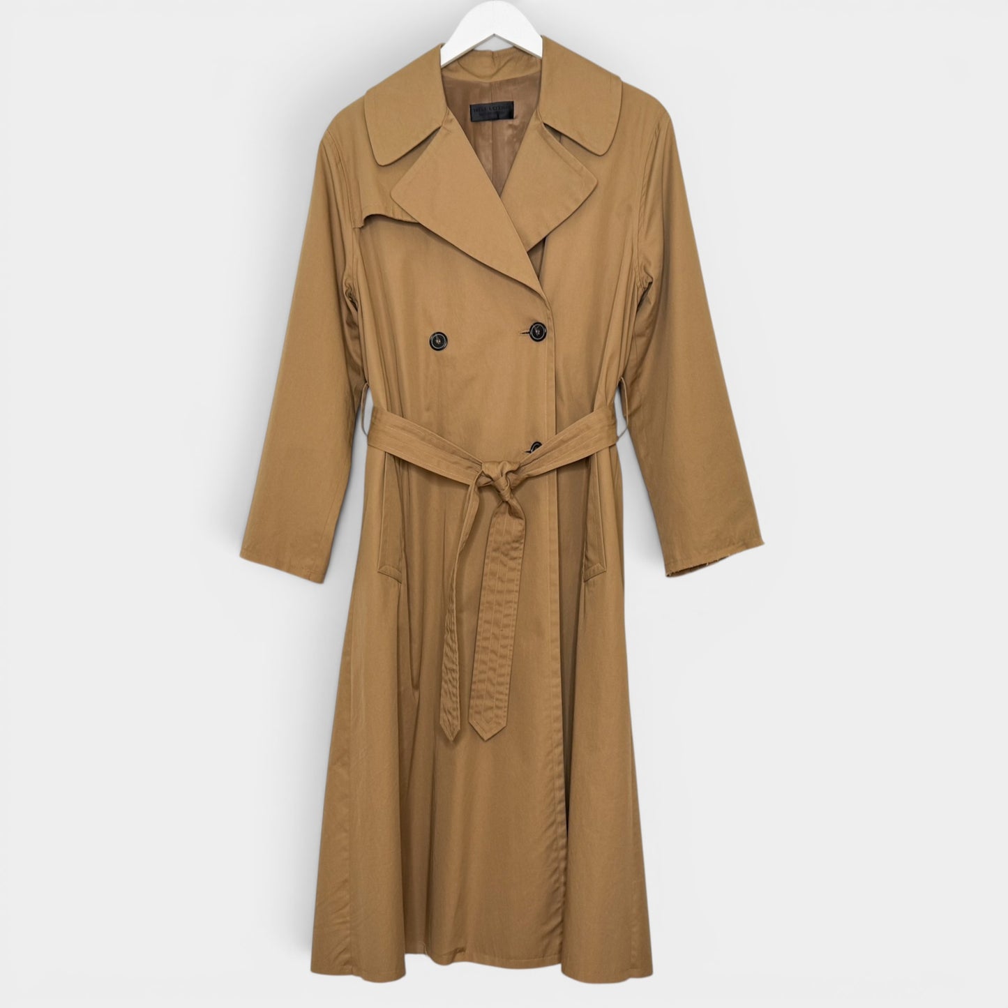 Nili Lotan Tan Brown Raw Edge Topher Trench Coat Small ~ Medium ~ AU8-10-12