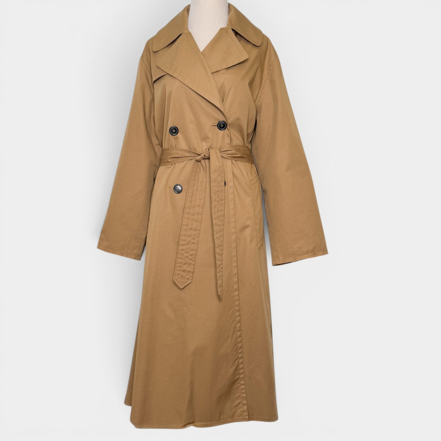 Nili Lotan Tan Brown Raw Edge Topher Trench Coat Small ~ Medium ~ AU8-10-12