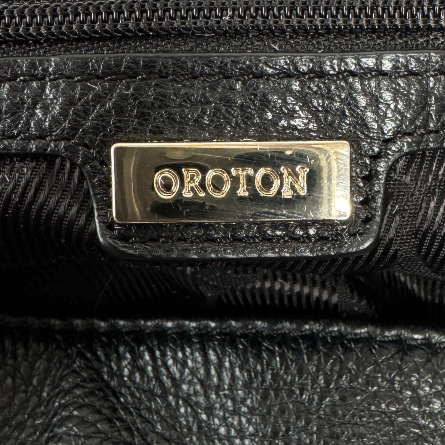 Oroton Black Leather Slouchy Large Hobo Bag