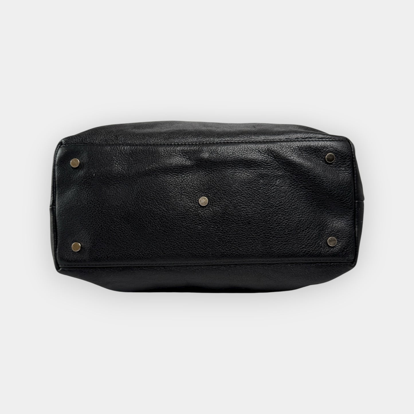 Oroton Black Leather Slouchy Large Hobo Bag