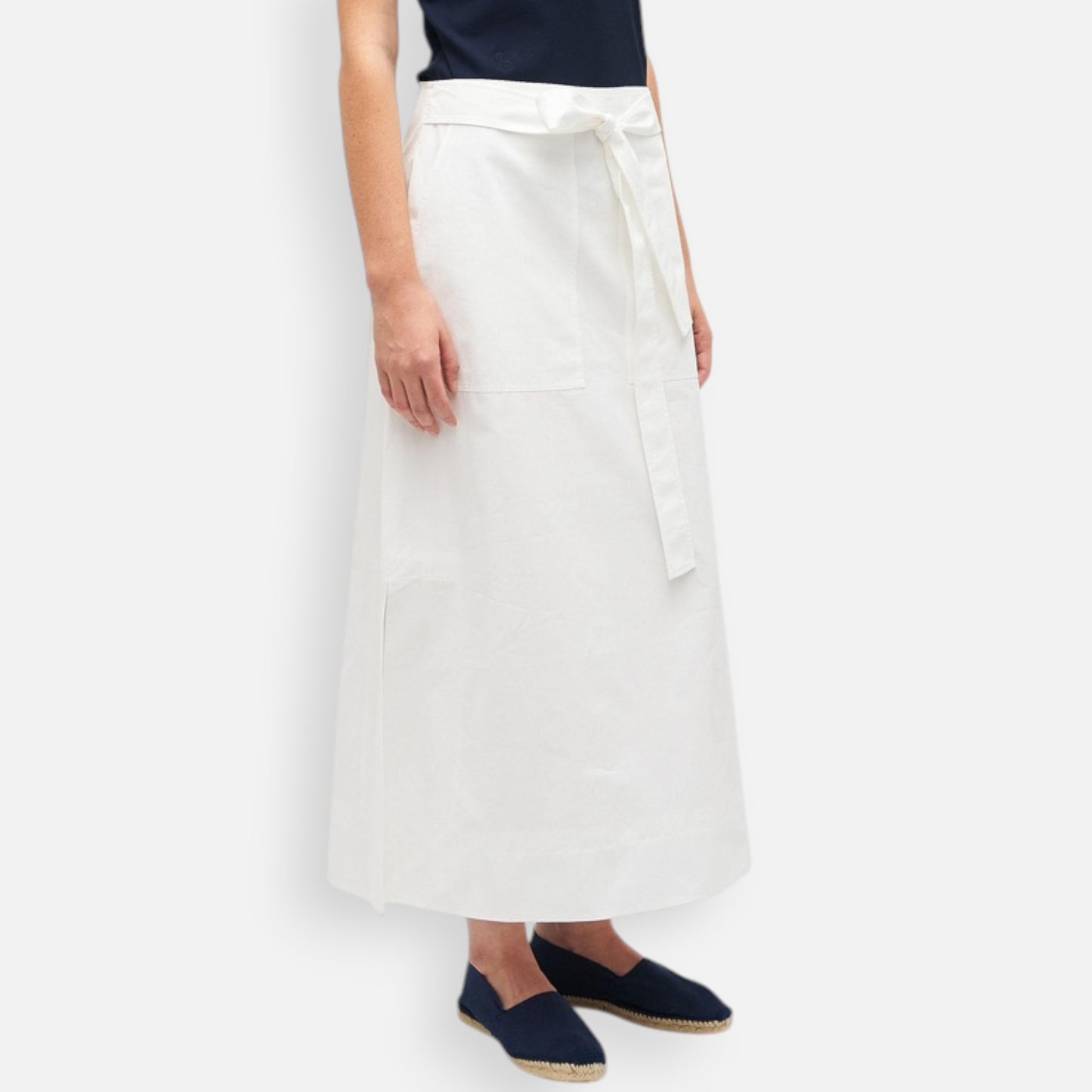 Oroton White Cotton Poplin Clover Skirt AU6 [NEW]
