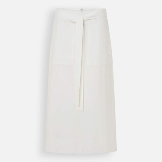 Oroton White Cotton Poplin Clover Skirt AU6 [NEW]