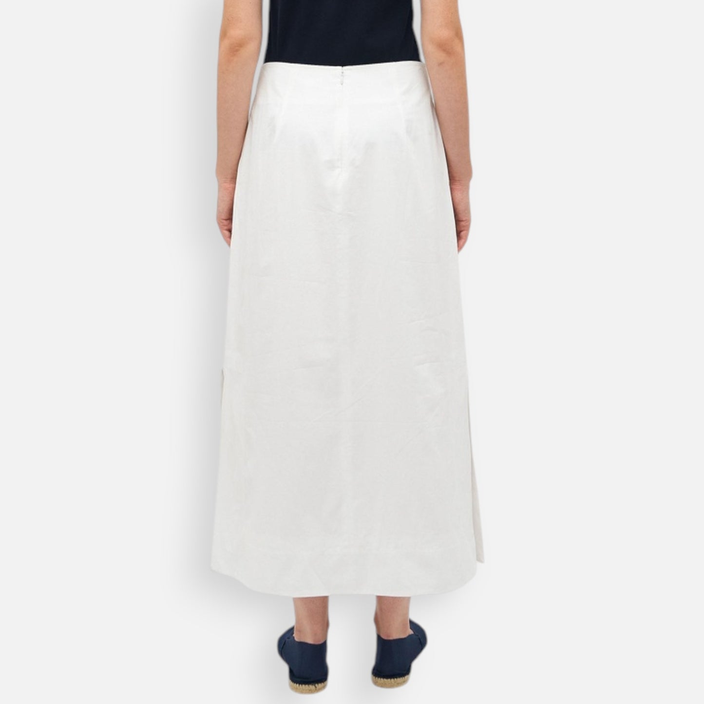 Oroton White Cotton Poplin Clover Skirt AU6 [NEW]