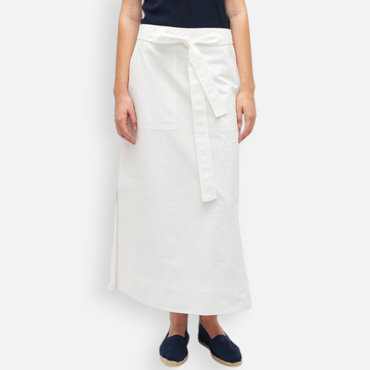 Oroton White Cotton Poplin Clover Skirt AU6 [NEW]