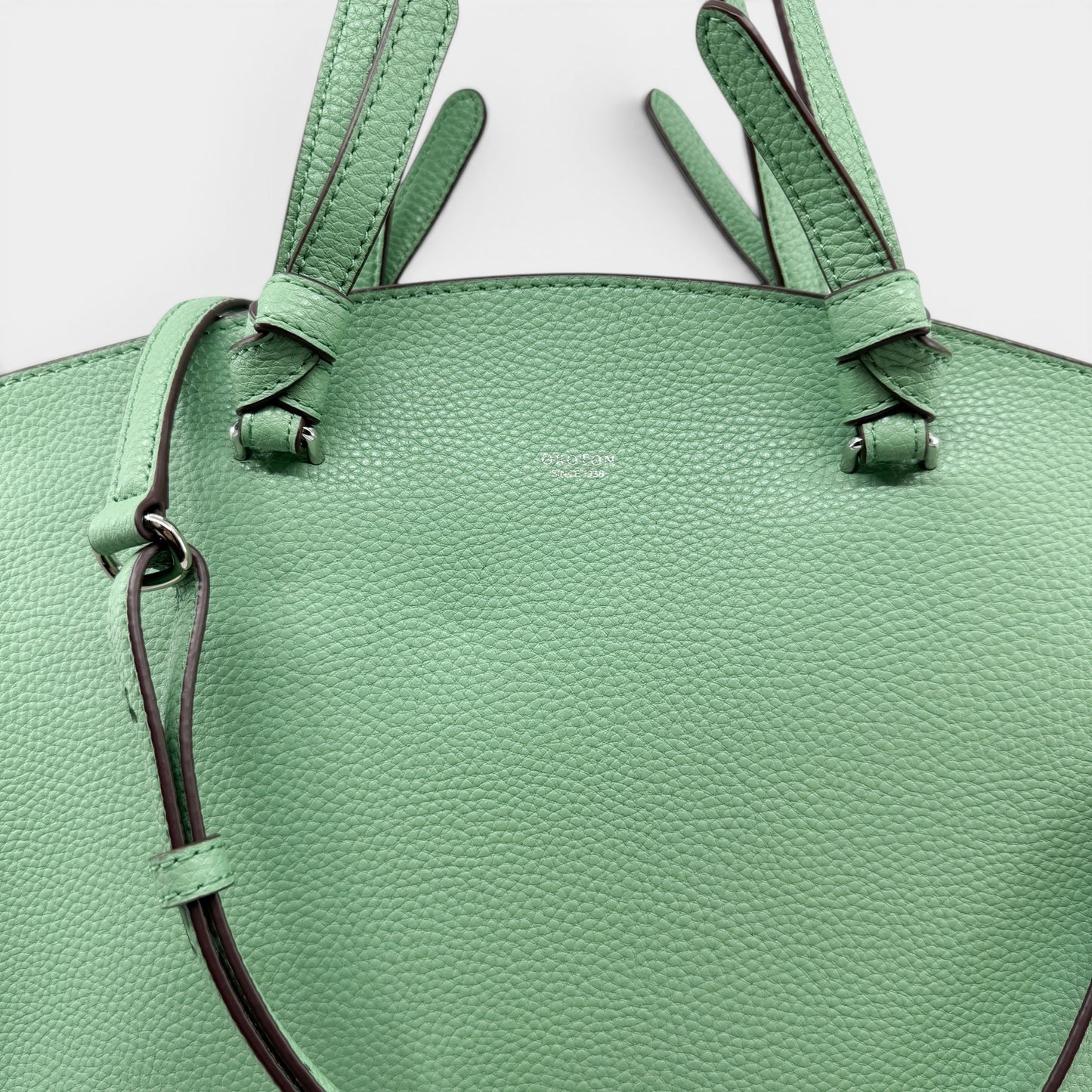 Oroton Light Fern Green Atlas Day Tote & Shoulder Bag