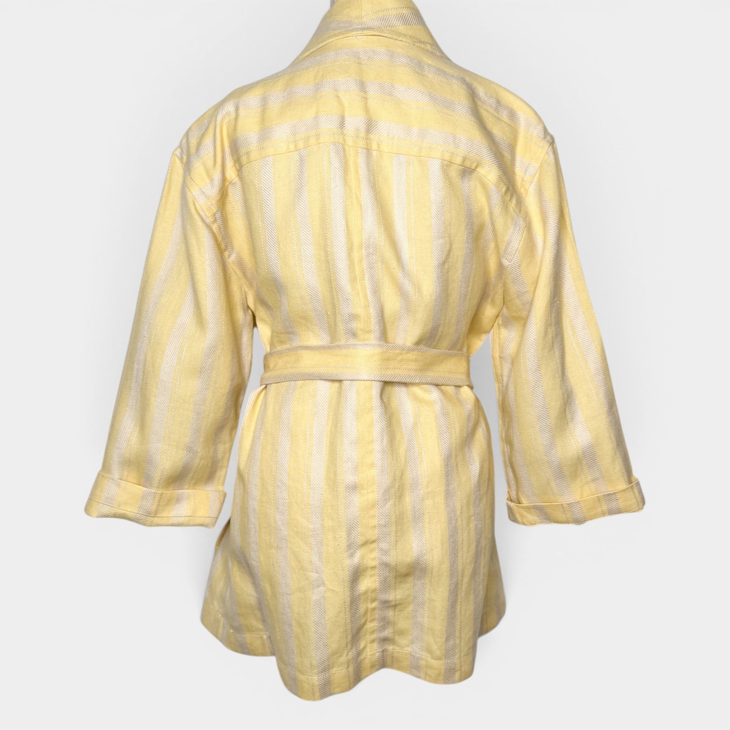Oroton Yellow Linen Robe Jacket Medium ~ Large