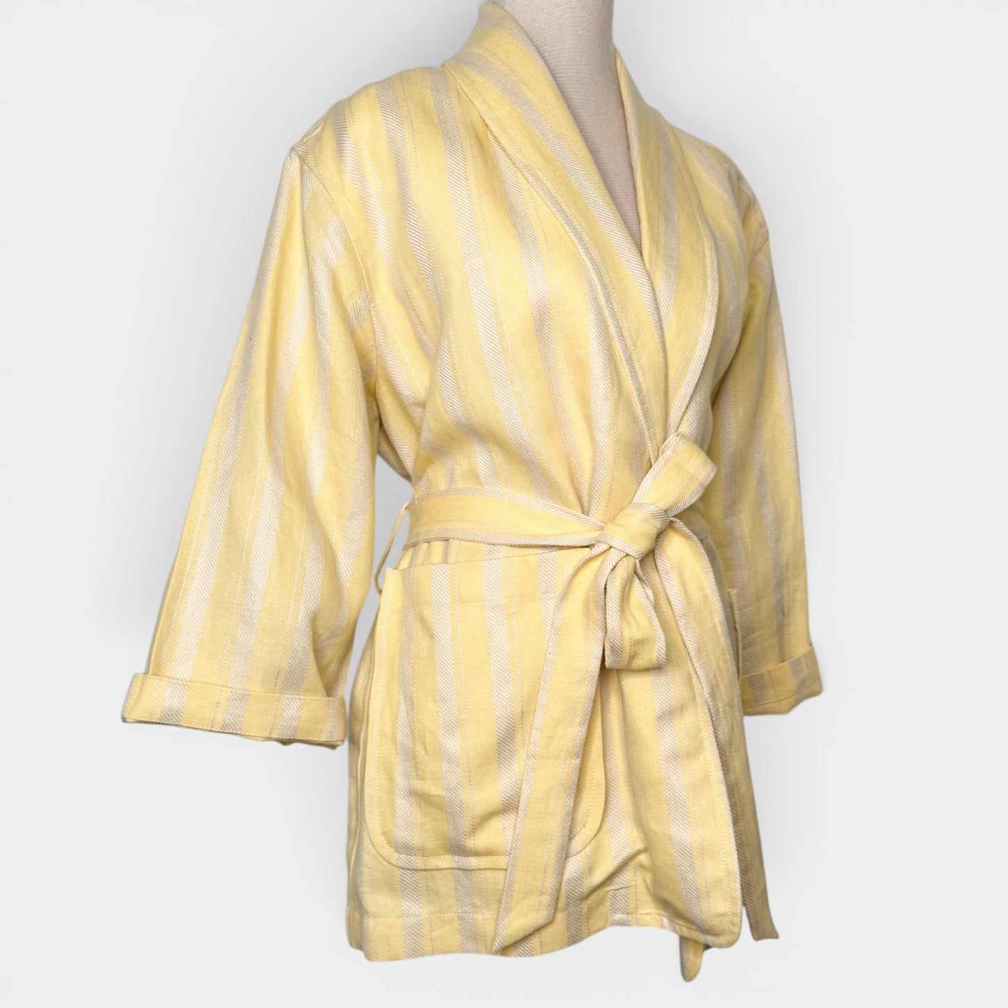 Oroton Yellow Linen Robe Jacket Medium ~ Large