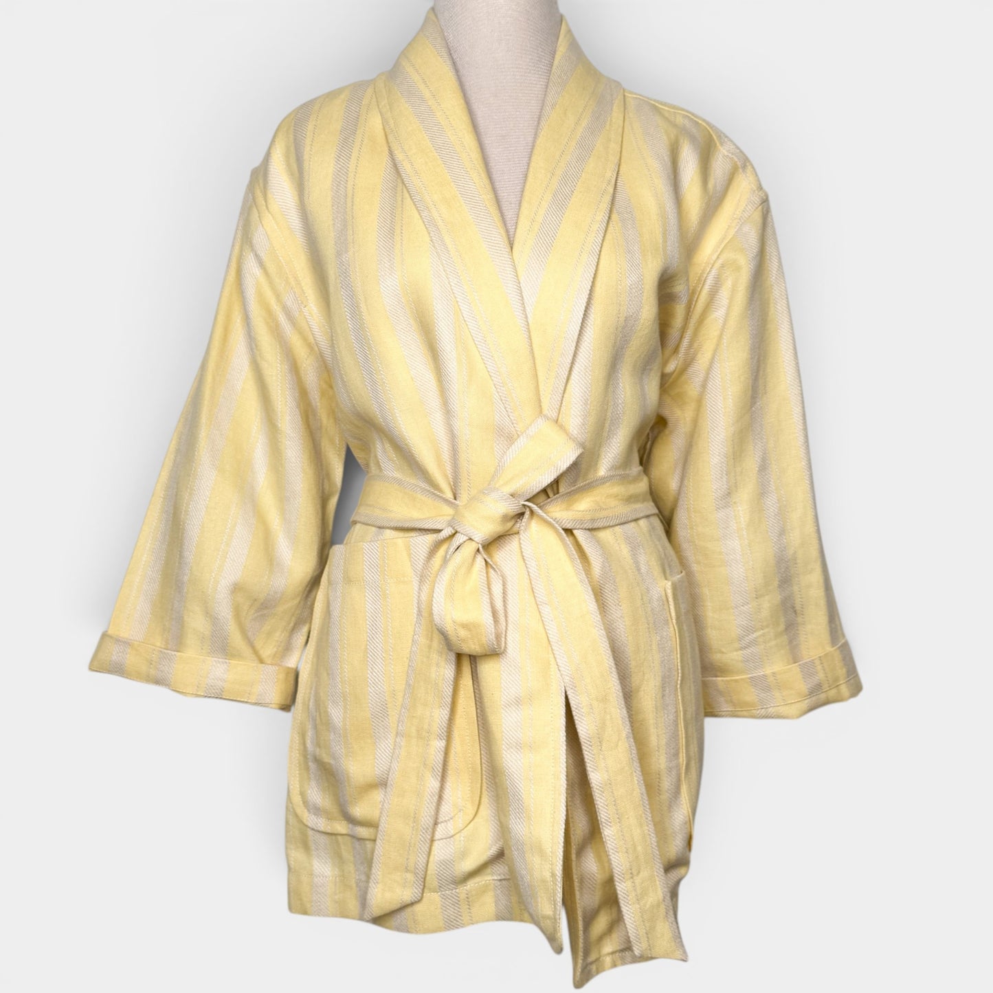 Oroton Yellow Linen Robe Jacket Medium ~ Large