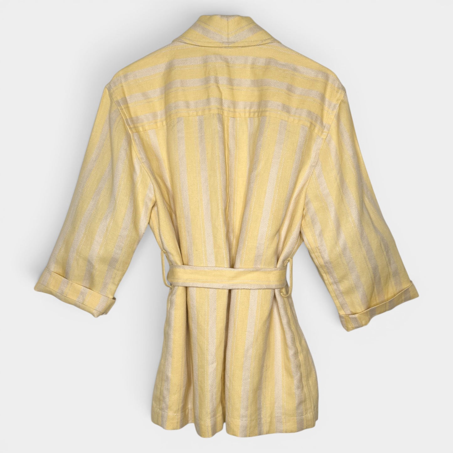 Oroton Yellow Linen Robe Jacket Medium ~ Large