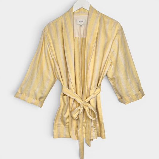 Oroton Yellow Linen Robe Jacket Medium ~ Large