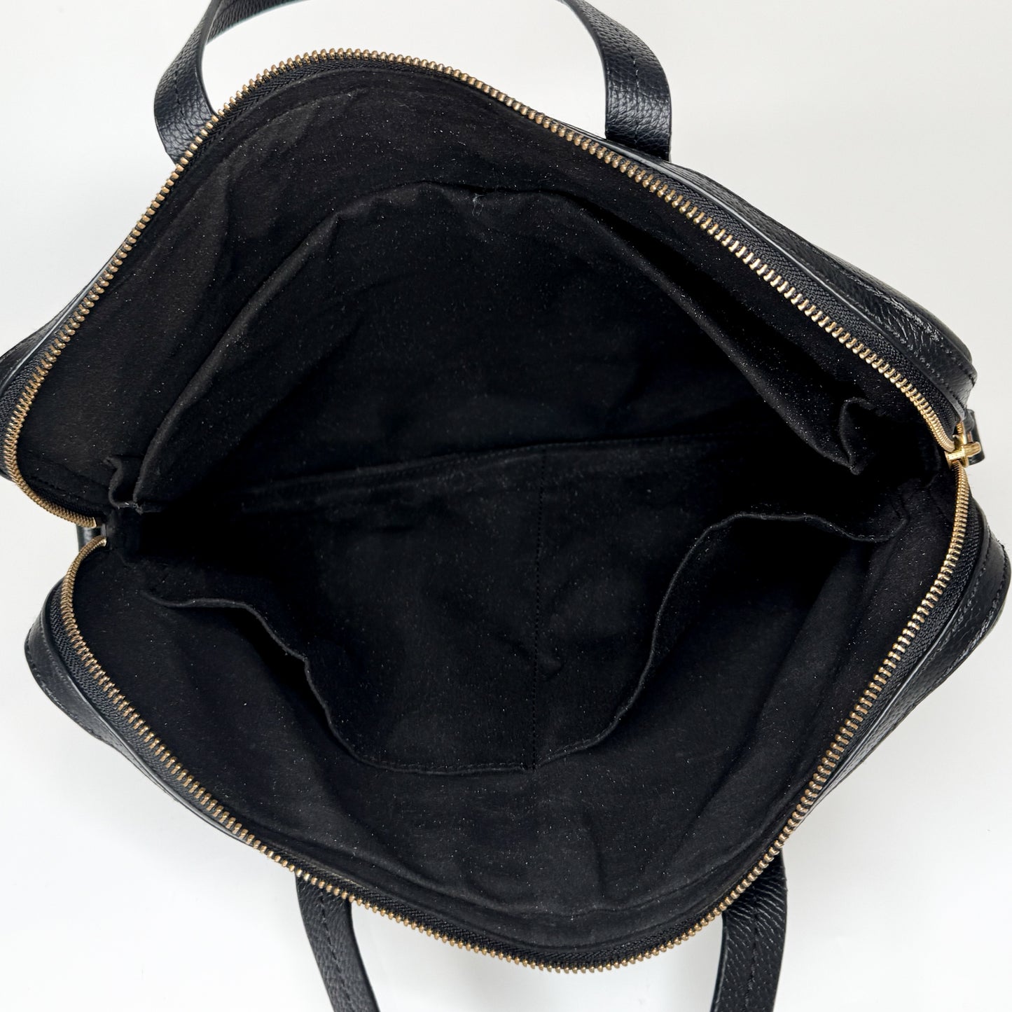 Oroton Black Grainy Leather Lilly Laptop Bag Medium