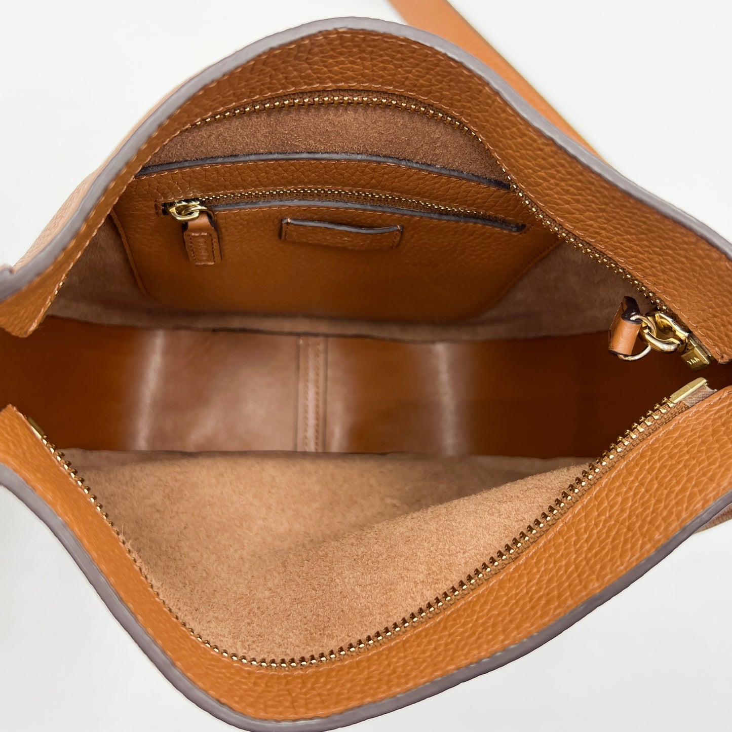 Oroton Tan Brown Leather Avalon Mini Hobo Crossbody & Shoulder Bag