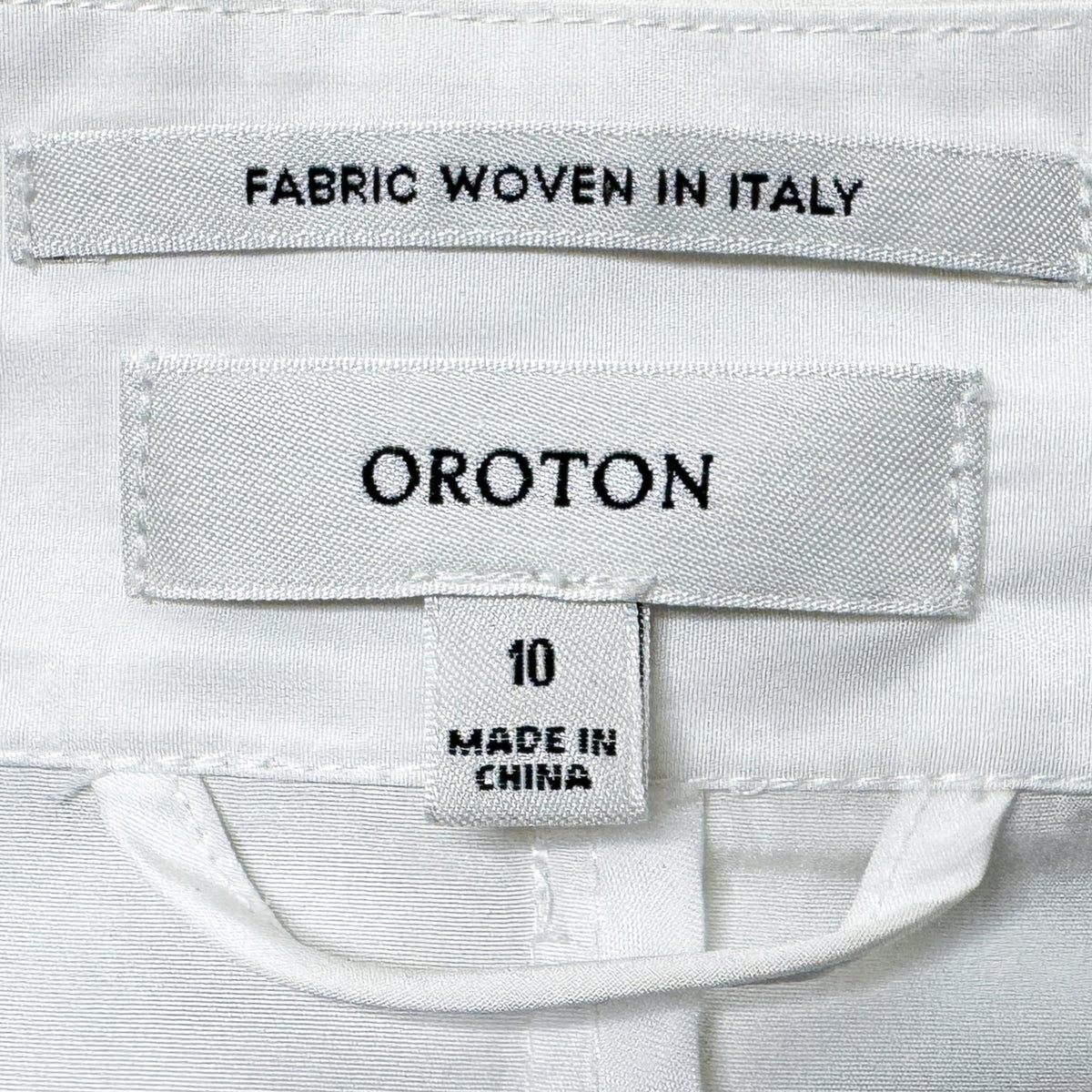 Oroton White Tiered Belted Puff Sleeve Dress AU10