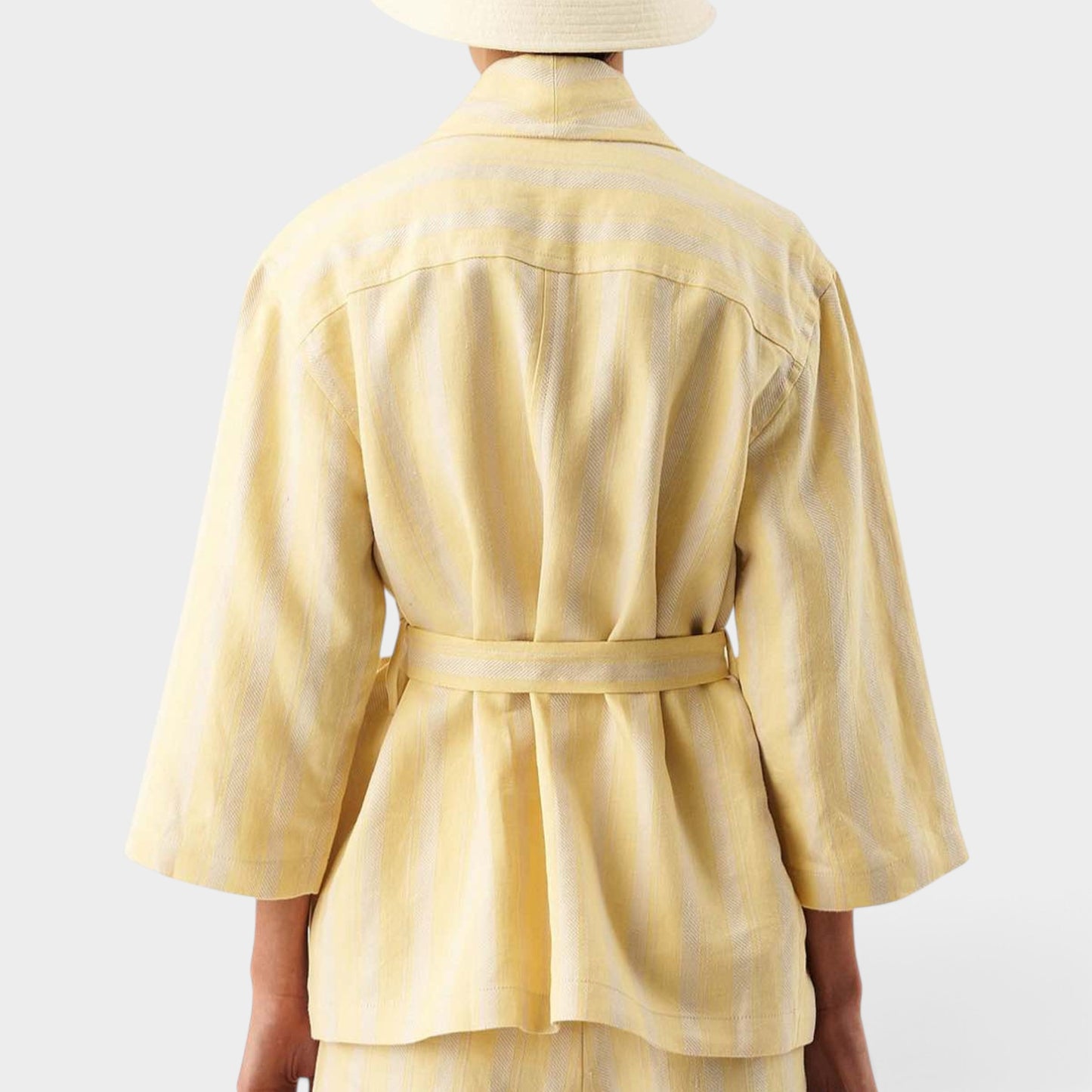 Oroton Yellow Linen Robe Jacket Medium ~ Large
