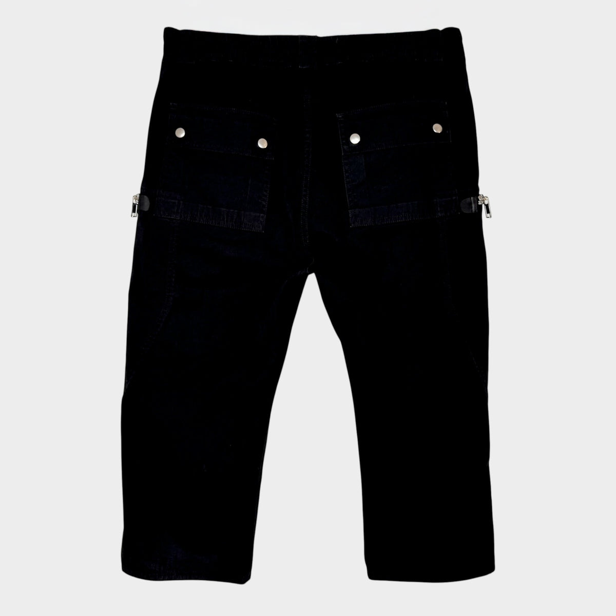 Rick Owens Bauhaus Bela Black Cropped Cargo Pants Large ~ AU12-14
