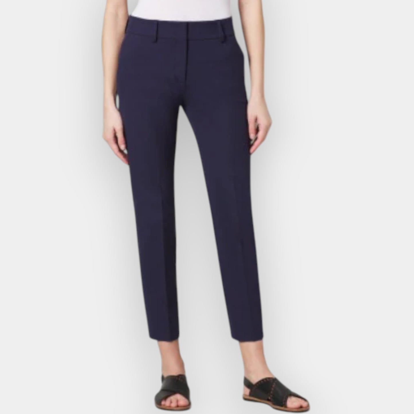 Piazza Sempione 'Kim' Navy Blue Wool Pants IT42 ~ Med ~ AU10 [NEW]