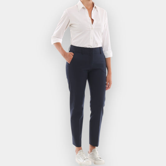 Piazza Sempione 'Kim' Navy Blue Wool Pants IT42 ~ Med ~ AU10 [NEW]