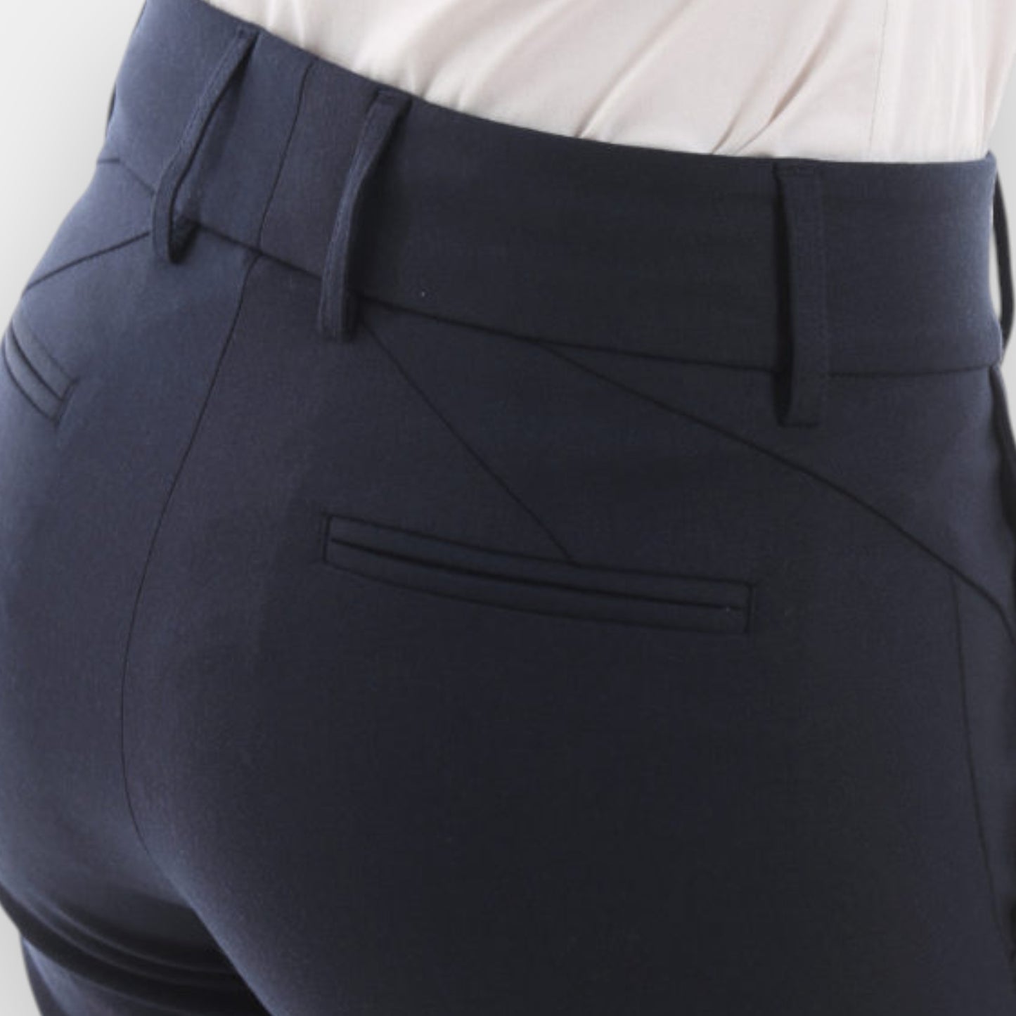 Piazza Sempione 'Kim' Navy Blue Wool Pants IT42 ~ Med ~ AU10 [NEW]