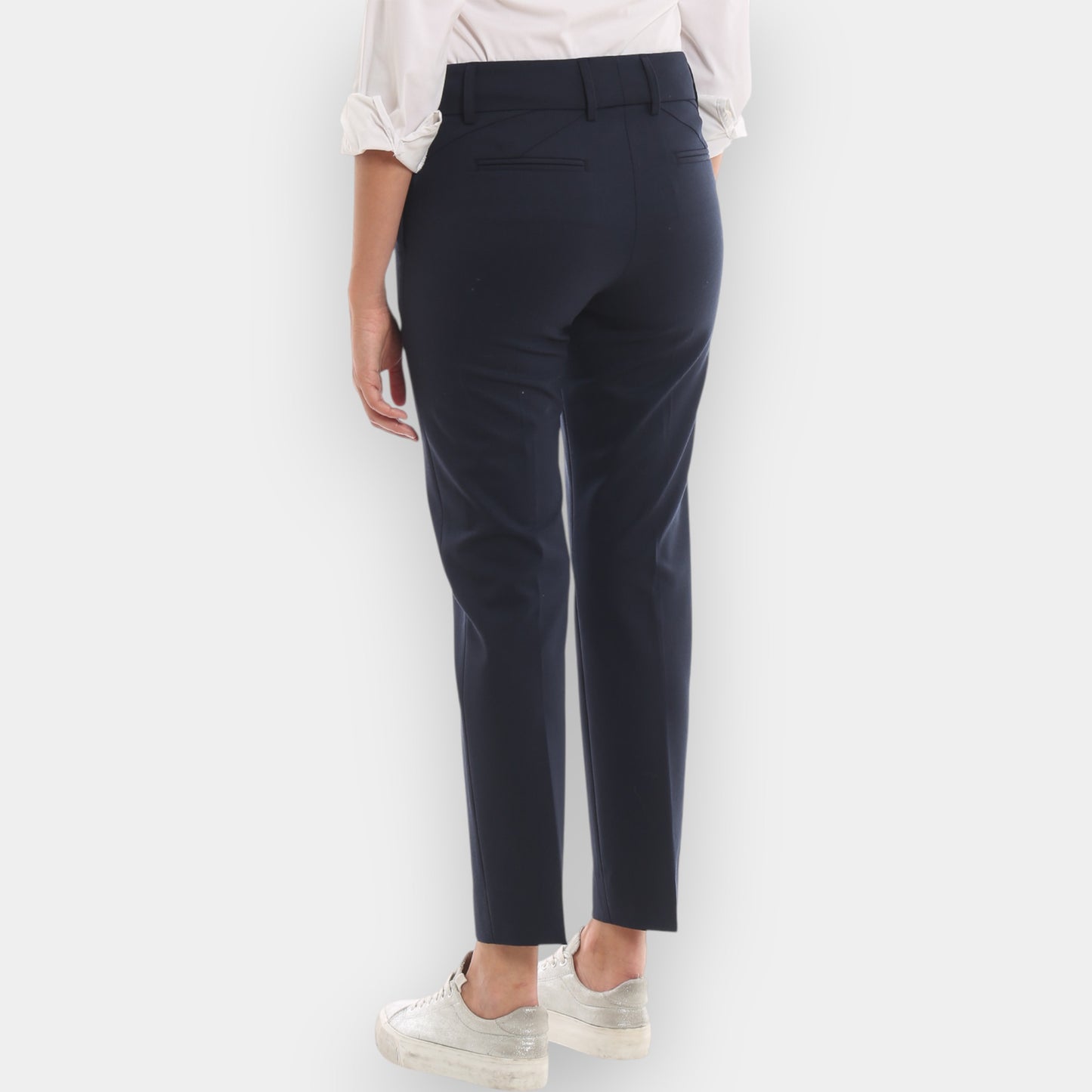 Piazza Sempione 'Kim' Navy Blue Wool Pants IT42 ~ Med ~ AU10 [NEW]