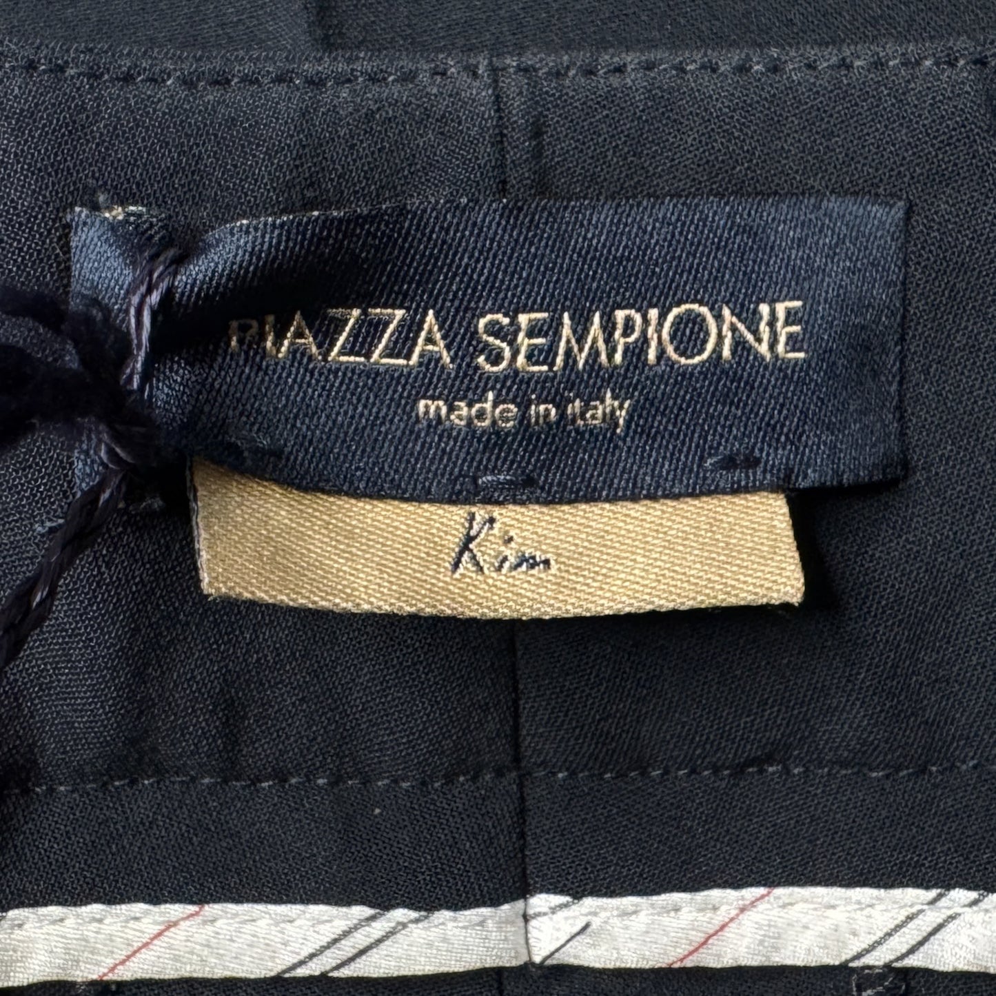 Piazza Sempione 'Kim' Navy Blue Wool Pants IT42 ~ Med ~ AU10 [NEW]