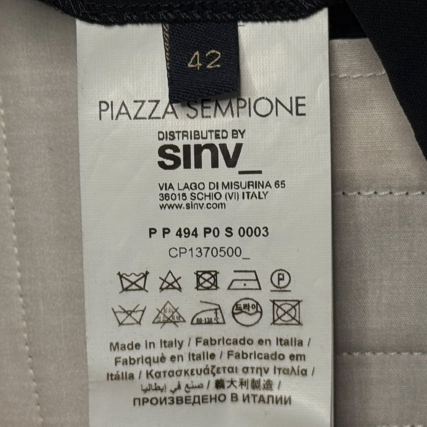 Piazza Sempione 'Kim' Navy Blue Wool Pants IT42 ~ Med ~ AU10 [NEW]
