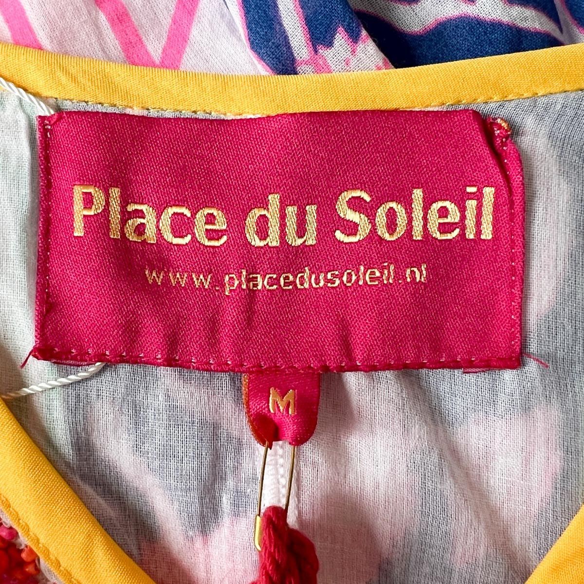 Place du Soleil Multicoloured Short Cotton Dress Medium AU10-12 [NEW]