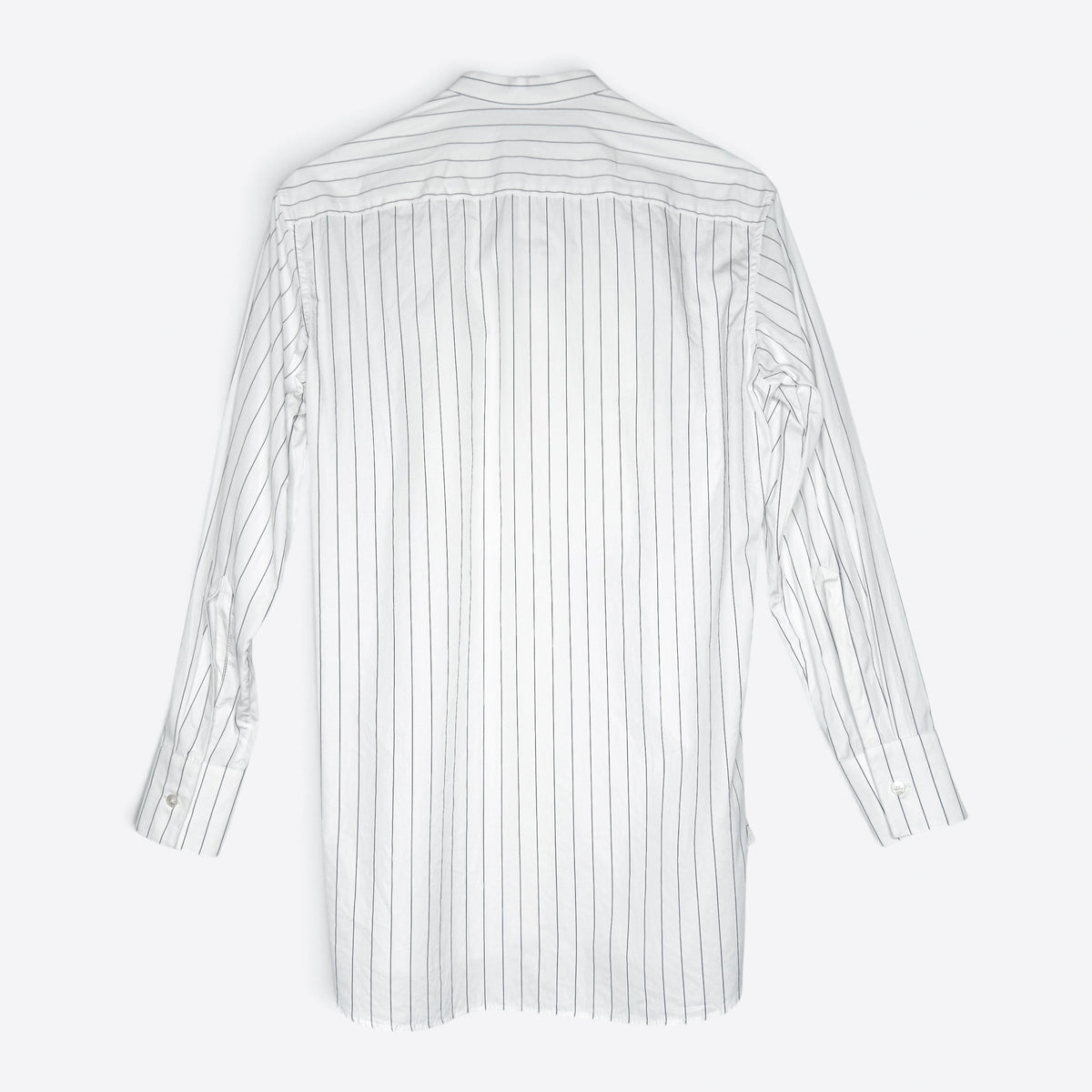 Sébline Off White Pinstripe Cotton Poplin Bunny Shirt EU38 ~ AU8