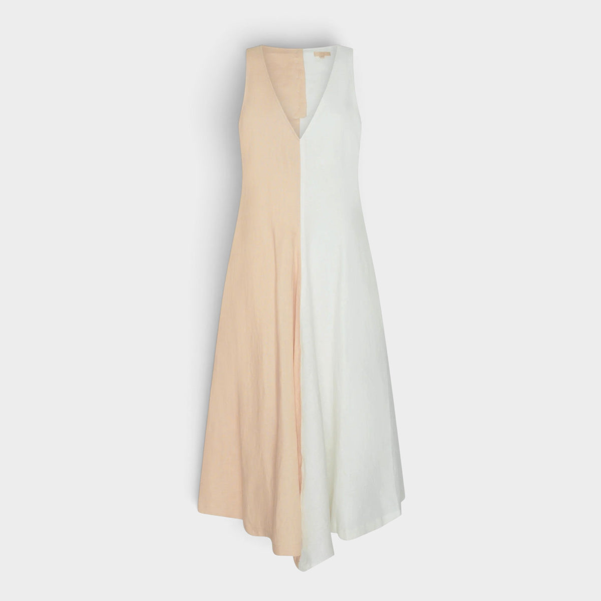POL Butter Ivory Linen Saga Two Tone A-Line Dress Small ~ AU8 [NEW]