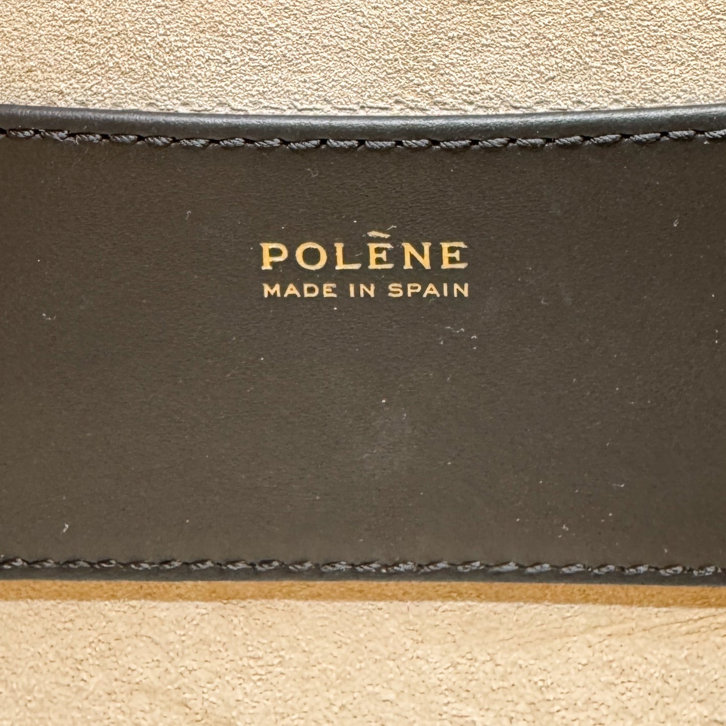 Polene Paris Black Smooth Leather Numéro Sept Mini Bag