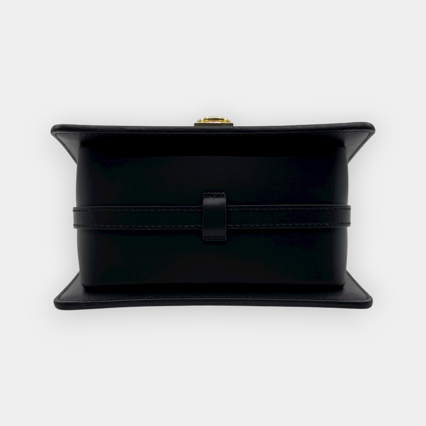 Polene Paris Black Smooth Leather Numéro Sept Mini Bag