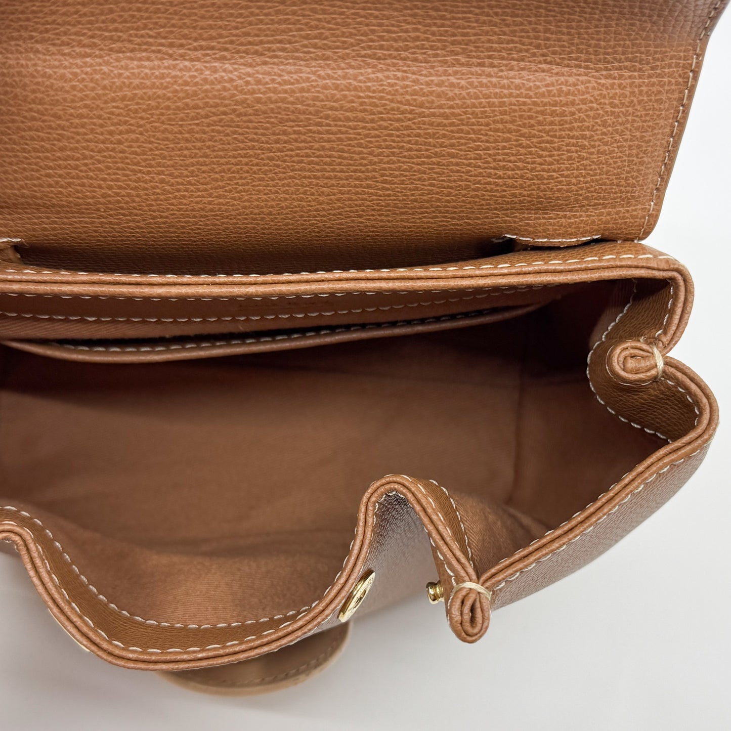 Polene Paris Tan Smooth Leather Numéro Un Nano Bag