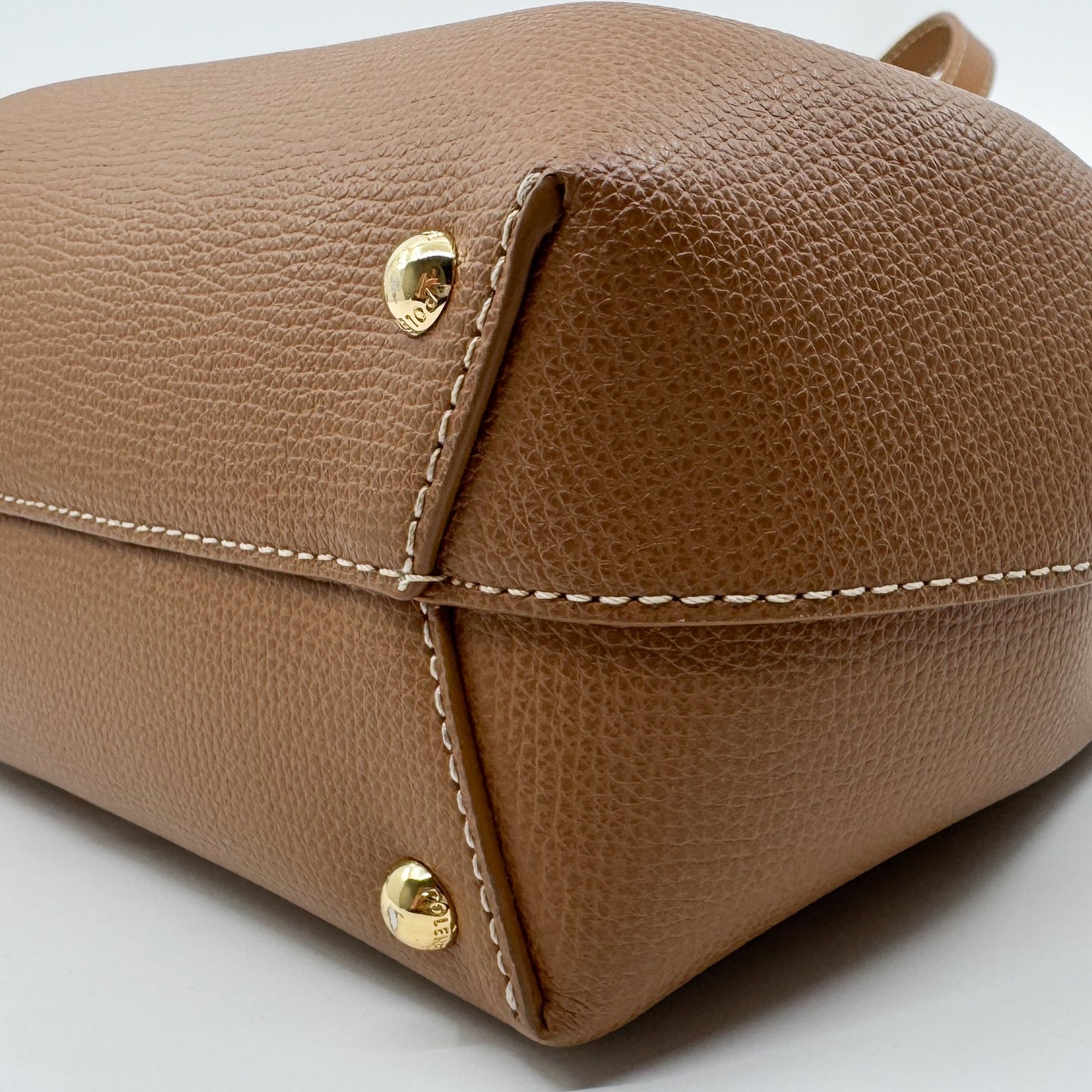 Polene Paris Tan Smooth Leather Numéro Un Nano Bag