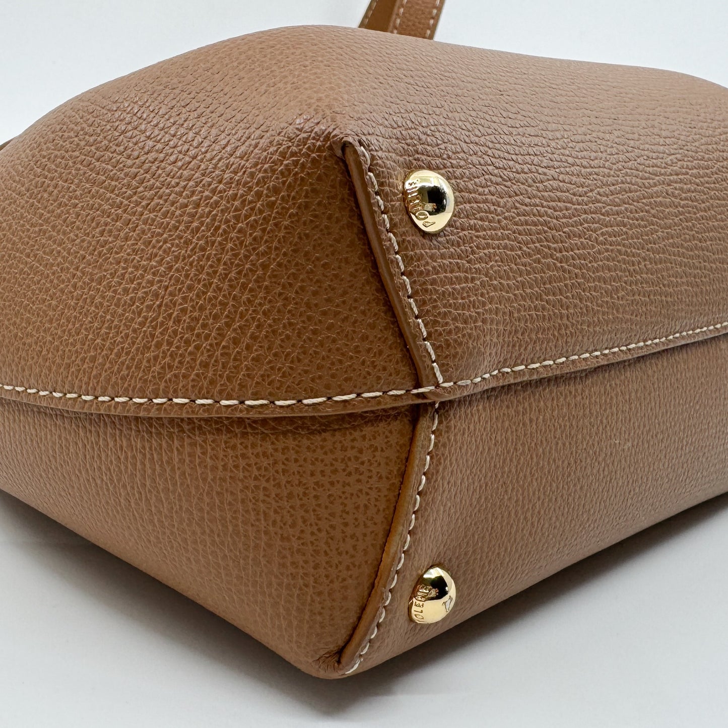 Polene Paris Tan Smooth Leather Numéro Un Nano Bag