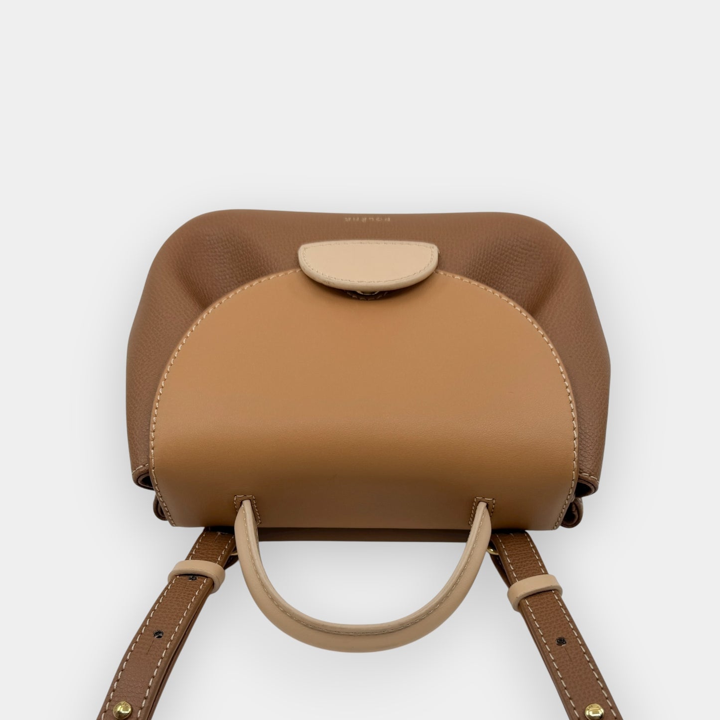 Polene Paris Tan Smooth Leather Numéro Un Nano Bag