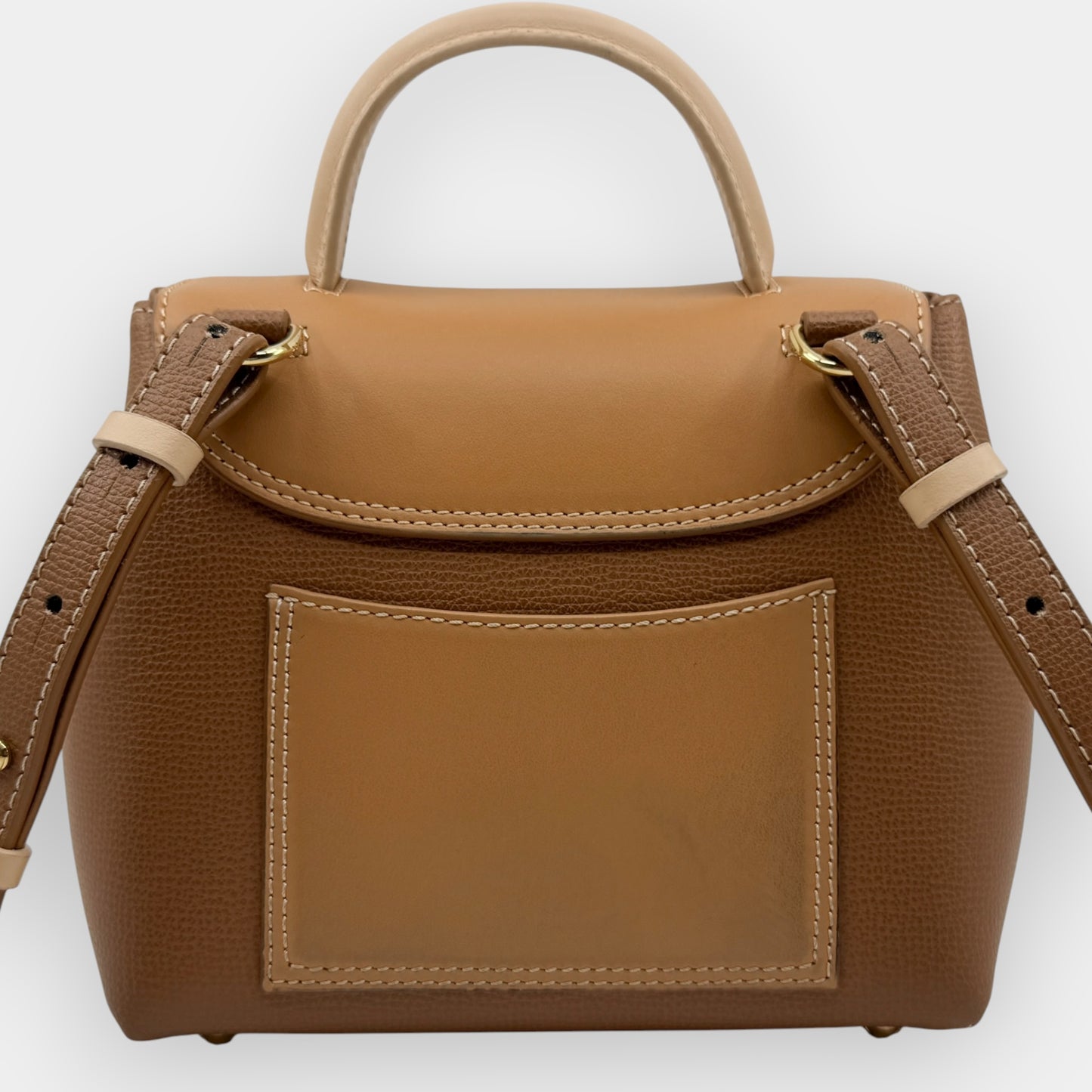 Polene Paris Tan Smooth Leather Numéro Un Nano Bag