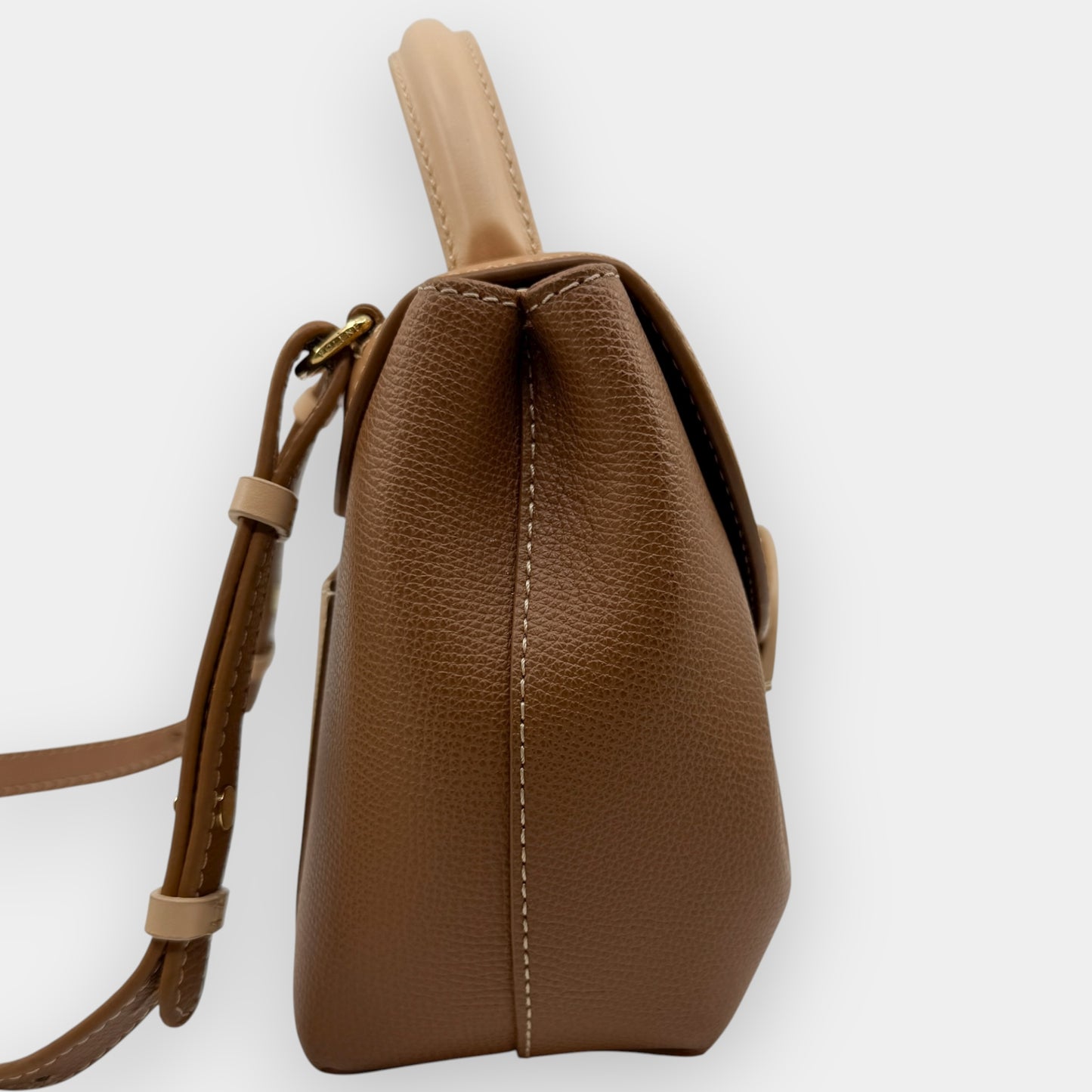 Polene Paris Tan Smooth Leather Numéro Un Nano Bag