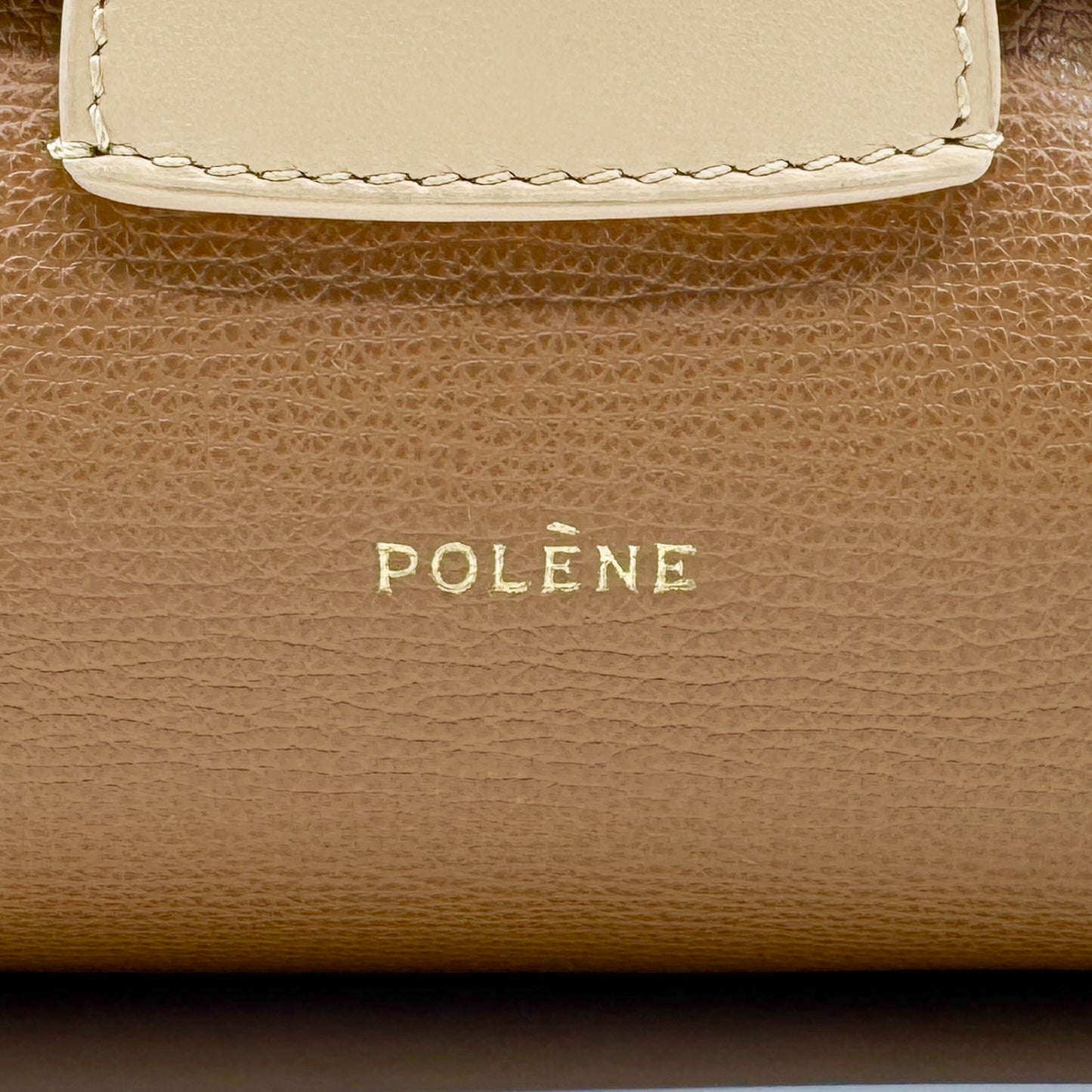 Polene Paris Tan Smooth Leather Numéro Un Nano Bag