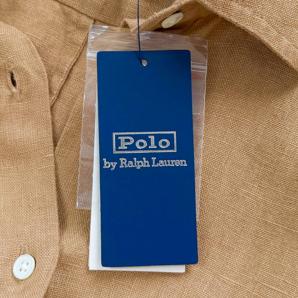 Polo Ralph Lauren Camel Tan Linen Self-Tie Shirtdress US4 ~ AU8-10 [NEW]