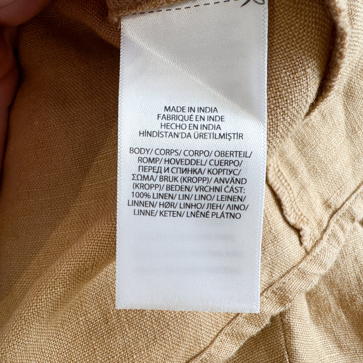 Polo Ralph Lauren Camel Tan Linen Self-Tie Shirtdress US4 ~ AU8-10 [NEW]