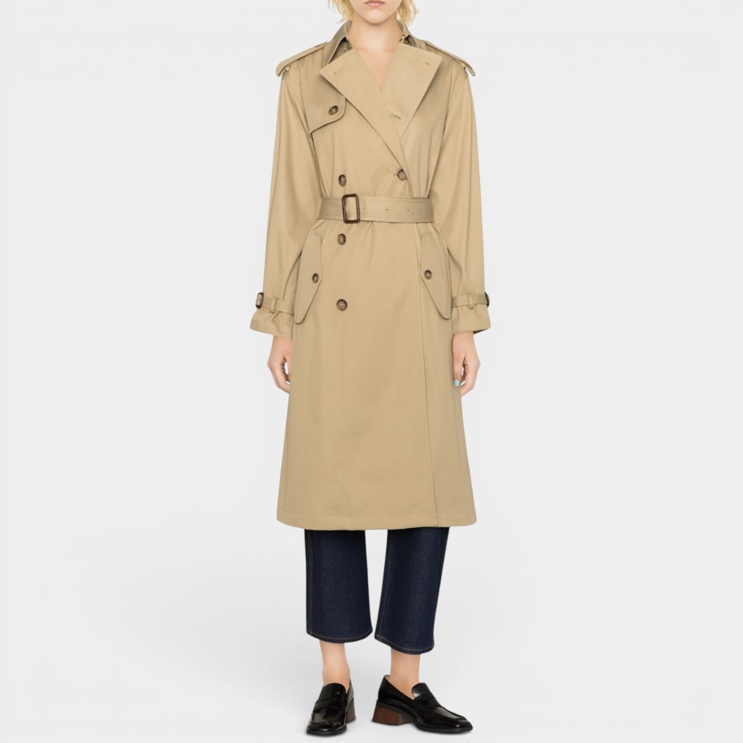Polo Ralph Lauren Taupe Brown Double Breasted Trench Coat XS ~ AU8-10 [NEW]