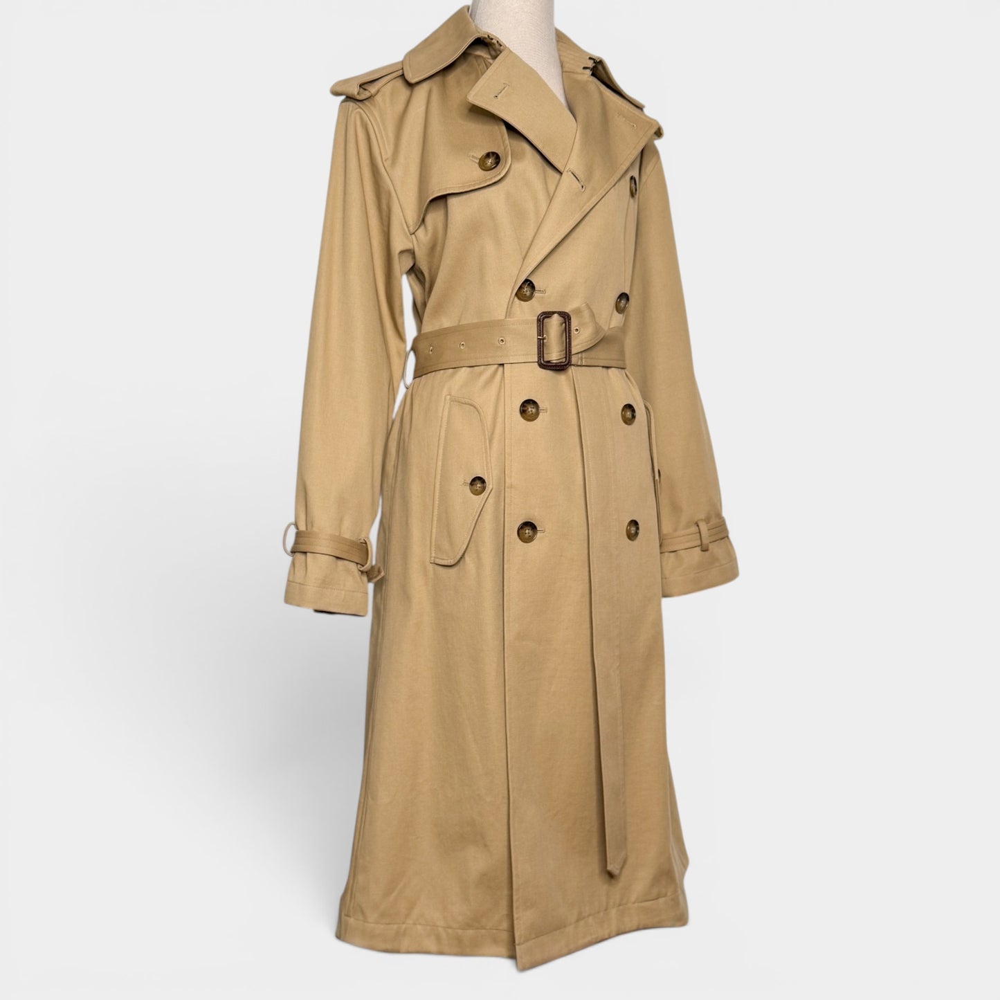 Polo Ralph Lauren Taupe Brown Double Breasted Trench Coat XS ~ AU8-10 [NEW]