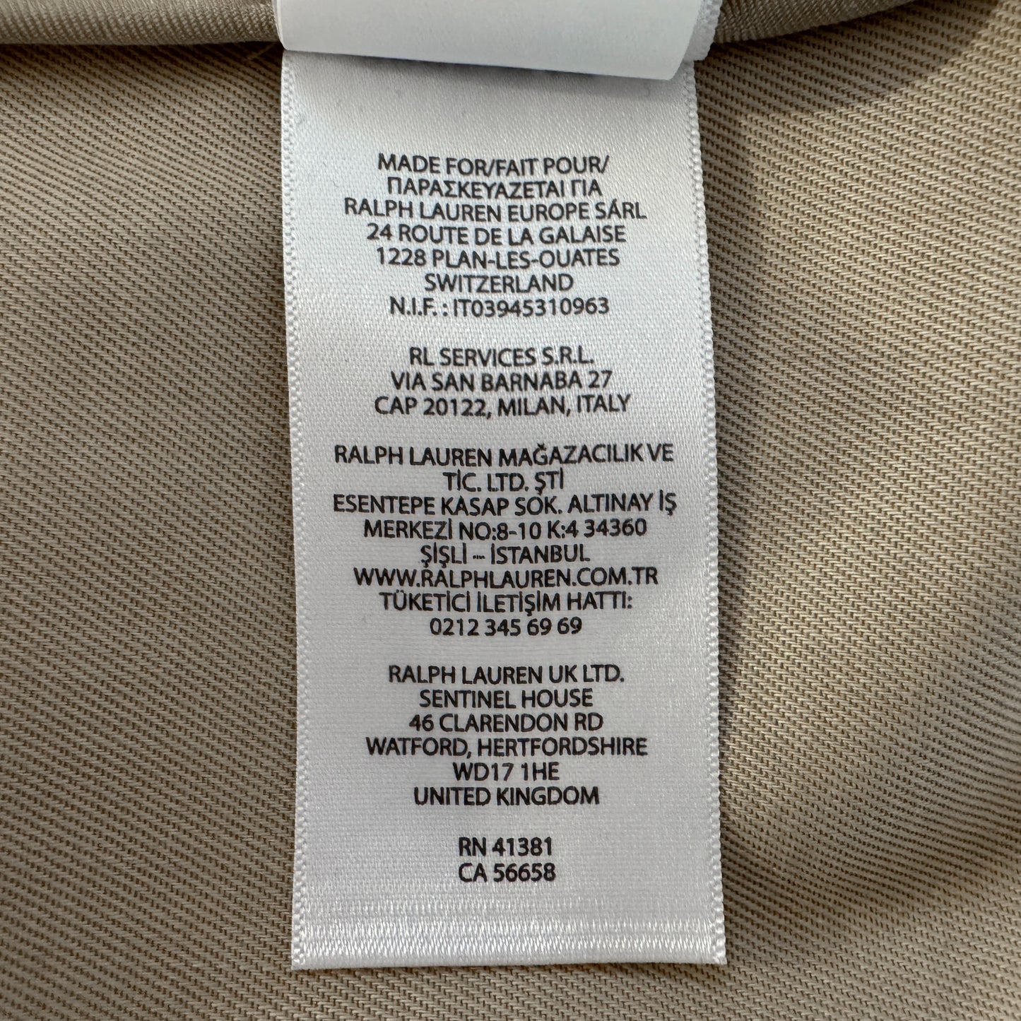 Polo Ralph Lauren Taupe Brown Double Breasted Trench Coat XS ~ AU8-10 [NEW]