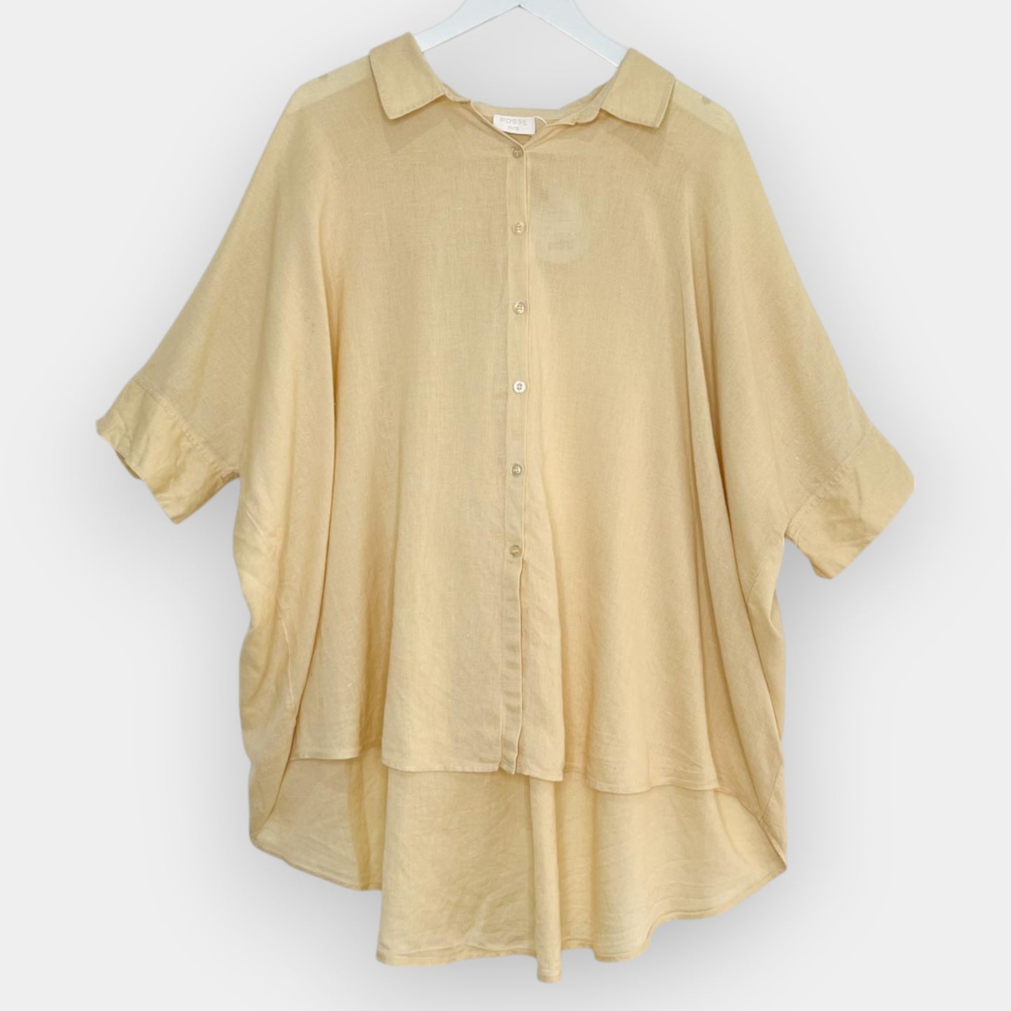 Posse Warm Cream Linen Cotton Lula Shirt One Size ~ AU10-12-14